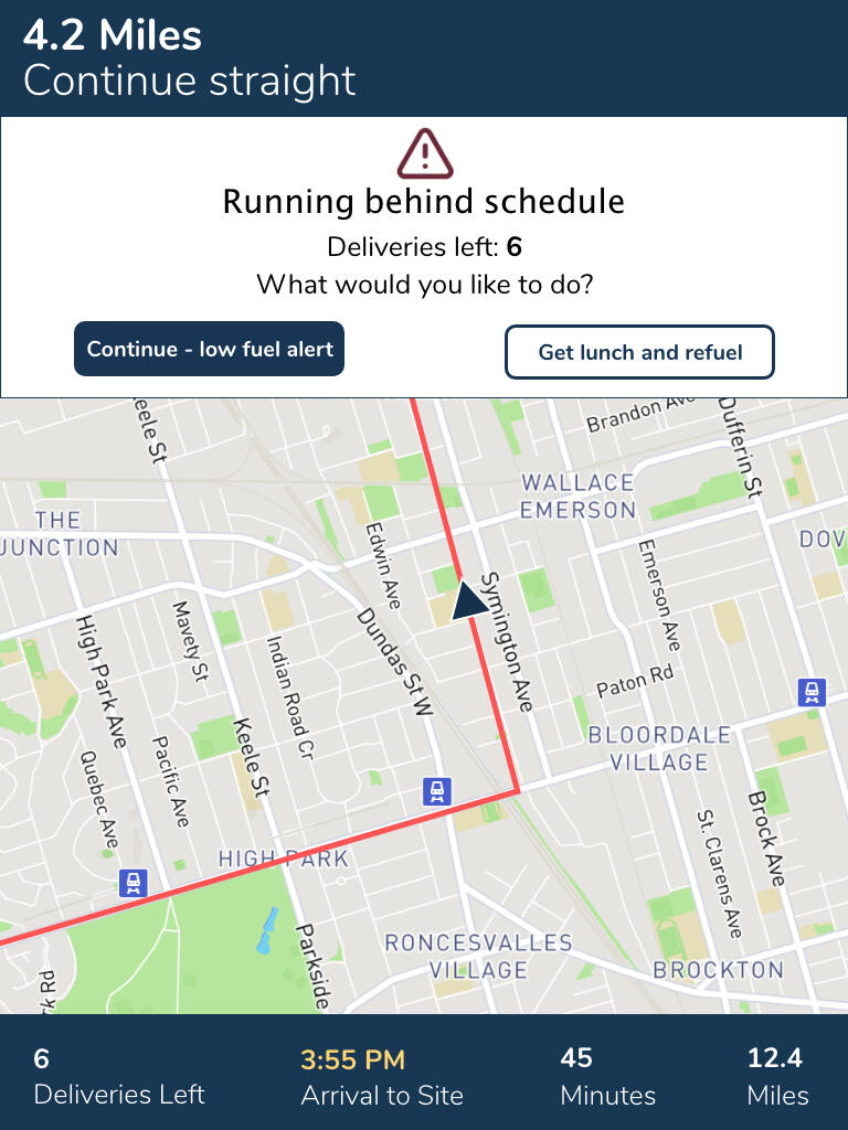 Truck delivery app notification v1