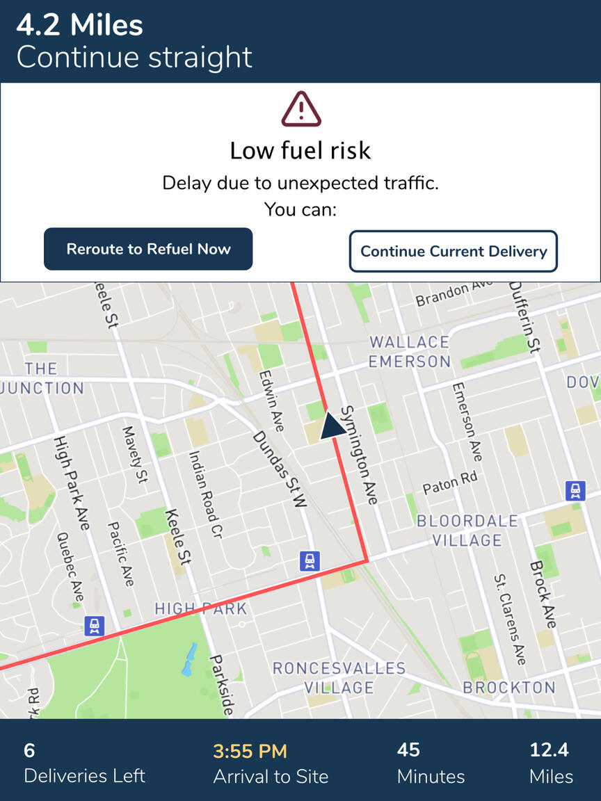 Truck delivery app notification v2
